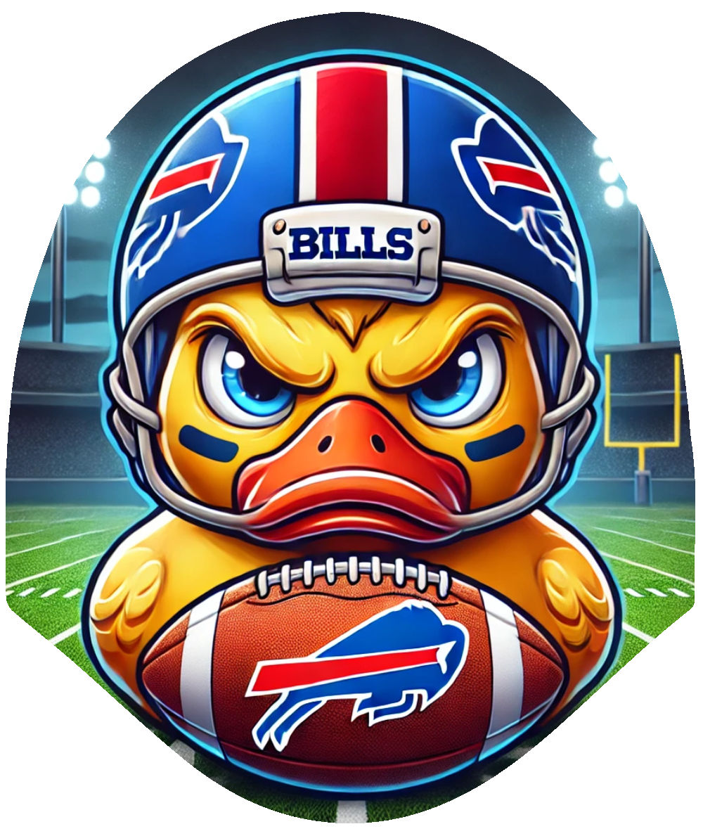 Duck Football - Bills Inspired Car Headrest Cover by HeadzRest