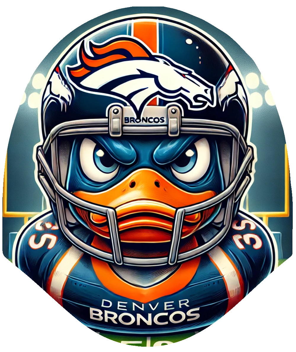 Duck Football - Broncos Inspired Car Headrest Cover by HeadzRest