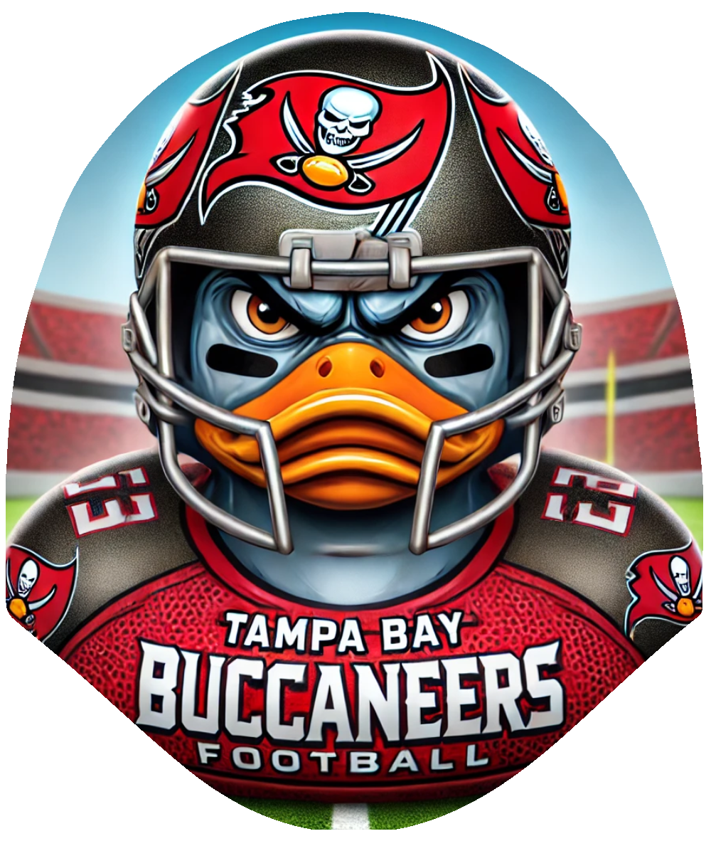 Duck Football - Buccaneers Car Headrest Cover by HeadzRest