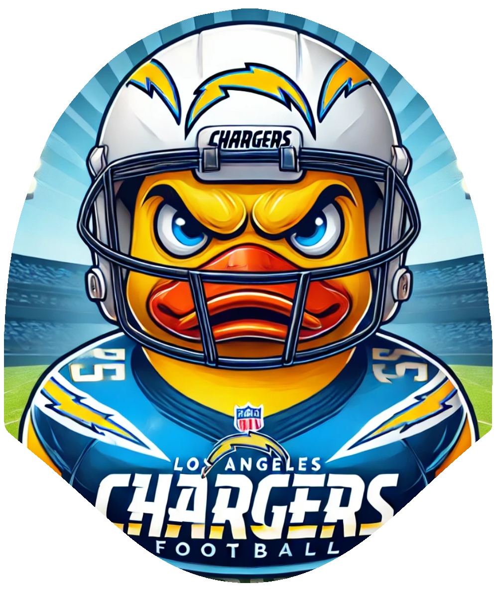 Duck Football - Chargers Car Headrest Cover by HeadzRest