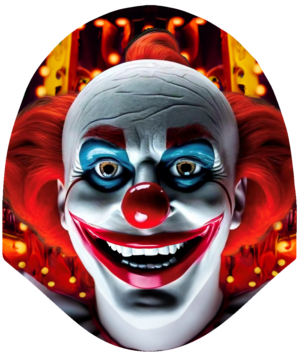 Halloween - Carnival Creep Car Headrest Cover by HeadzRest