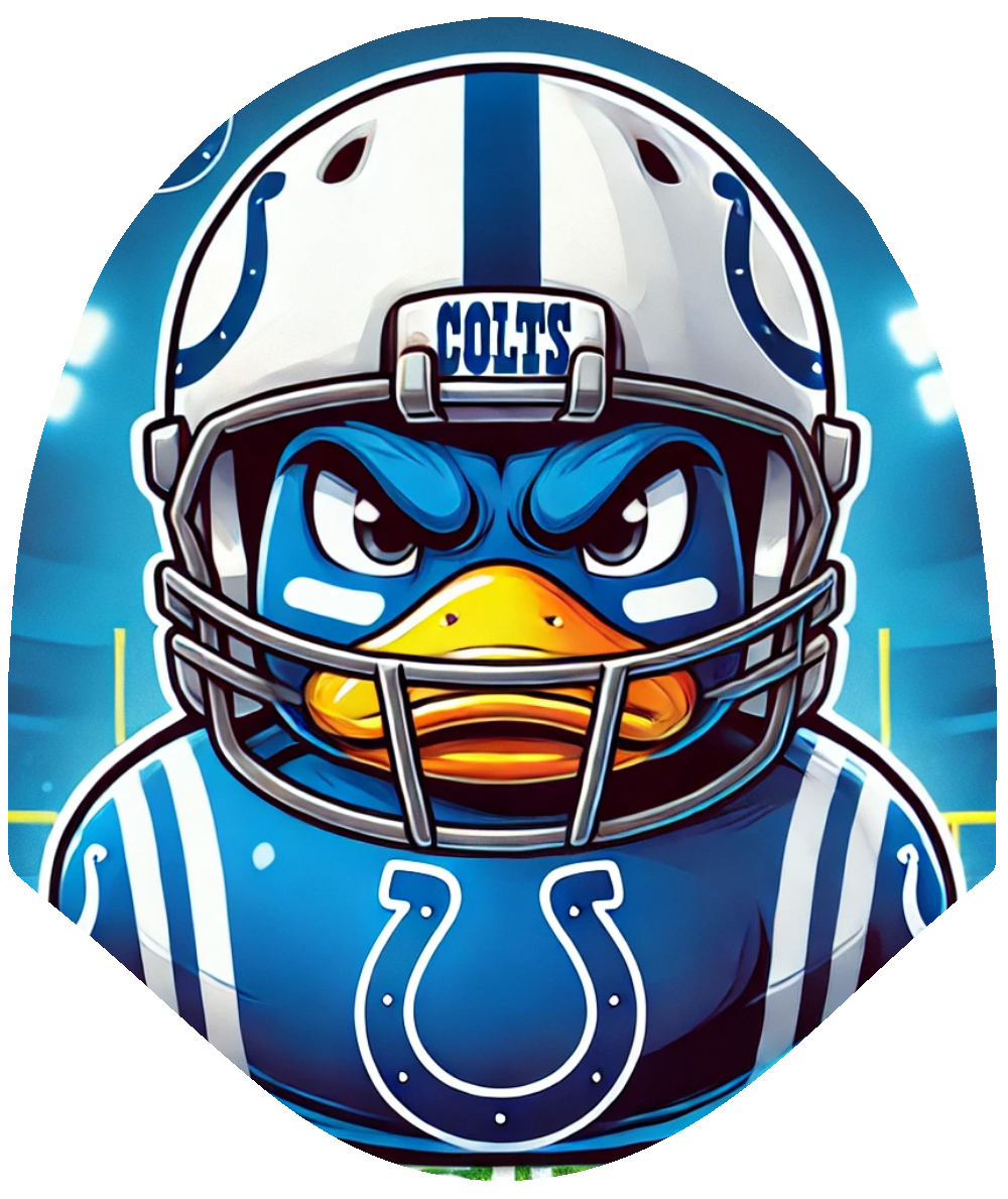 Duck Football - Colts Car Headrest Cover by HeadzRest
