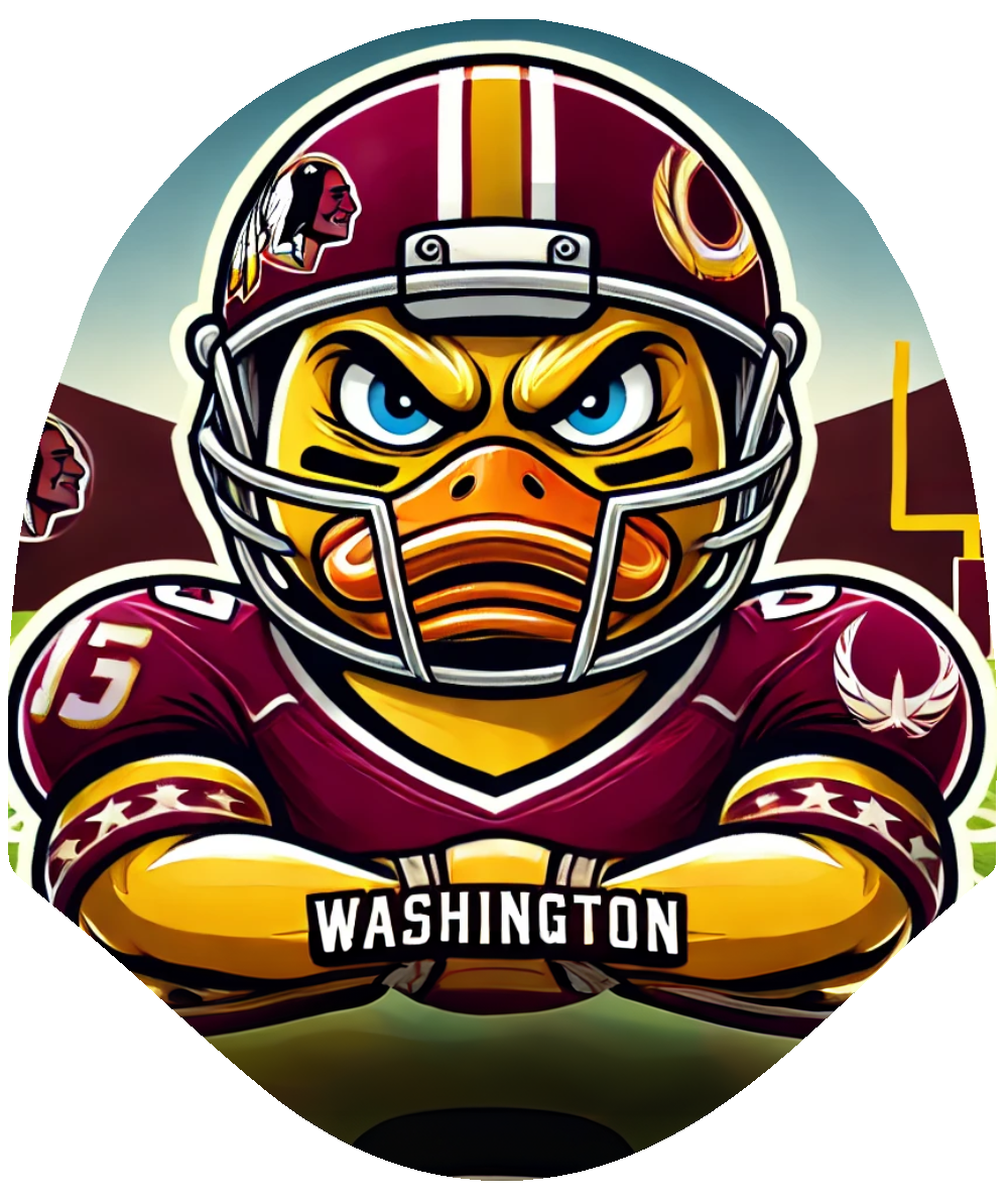 Duck Football - Commanders Car Headrest Cover by HeadzRest