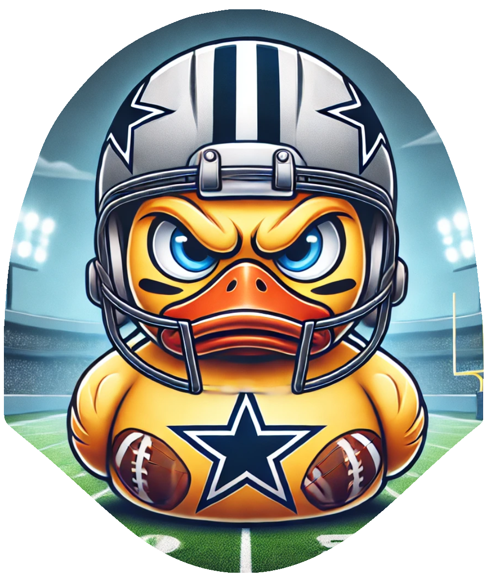 Duck Football - Cowboys Car Headrest Cover by HeadzRest