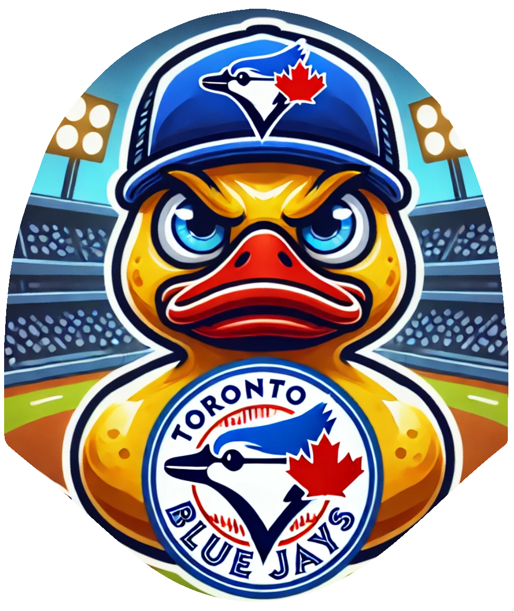 Duck Baseball - Blue Jays Inspired Car Headrest Cover by HeadzRest