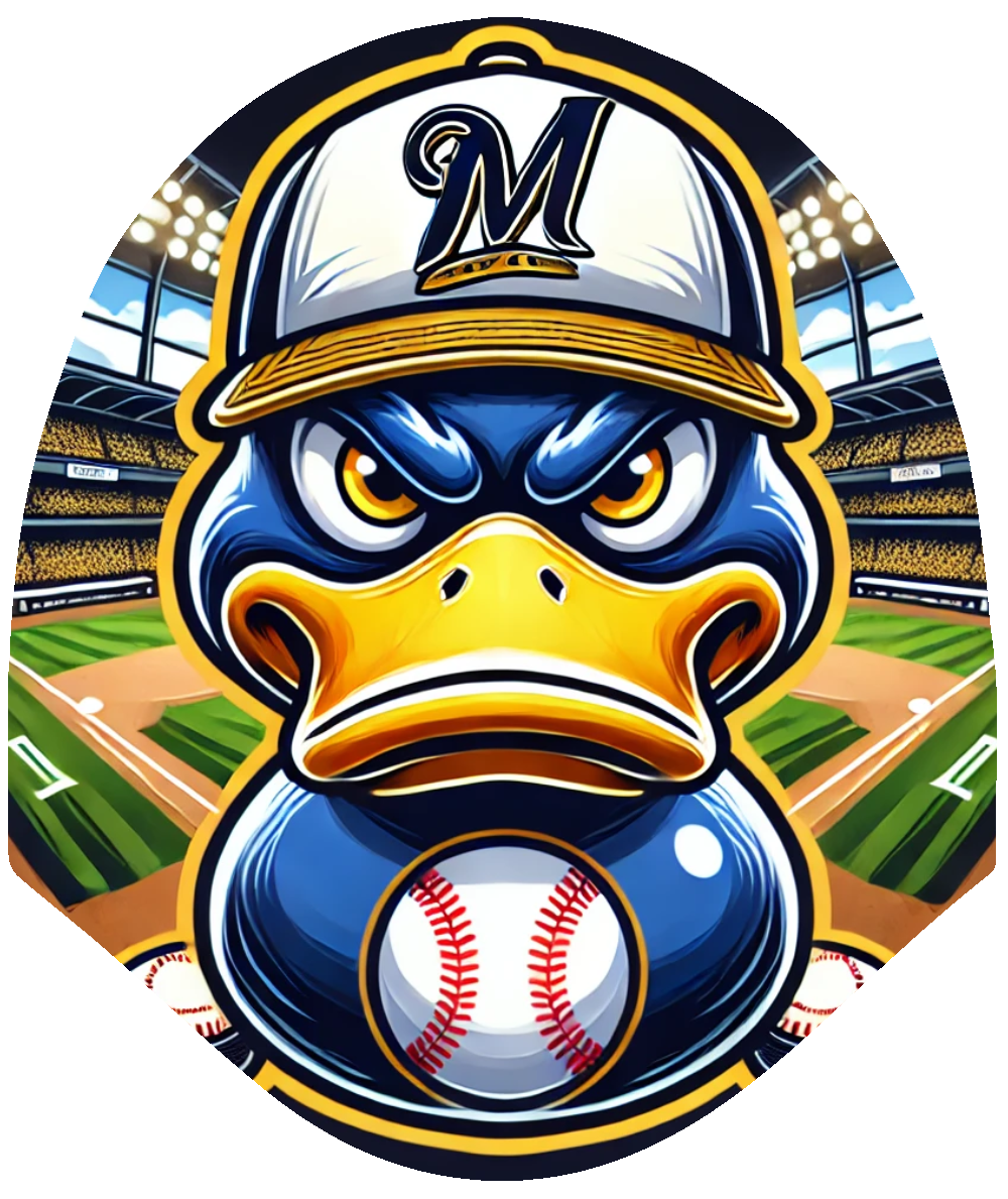 Duck Baseball - Brewers Inspired Car Headrest Cover by HeadzRest