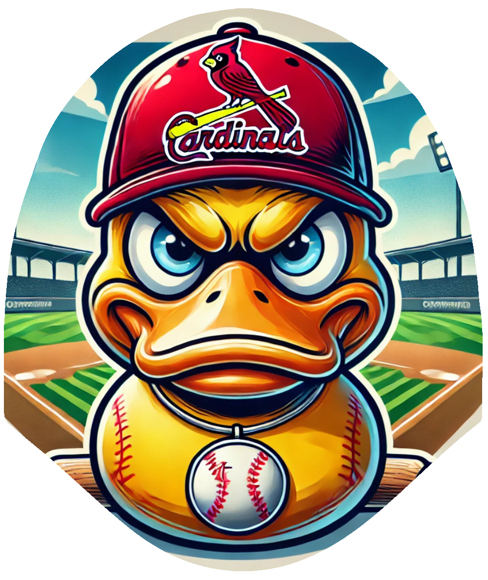 Duck - Baseball - Cardinals Car Headrest Cover by HeadzRest