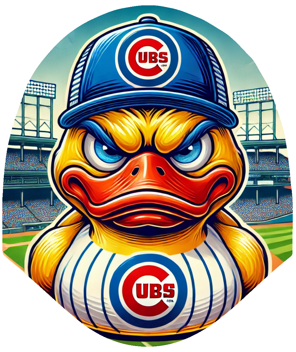 Duck Baseball - Cubs Inspired Car Headrest Cover by HeadzRest