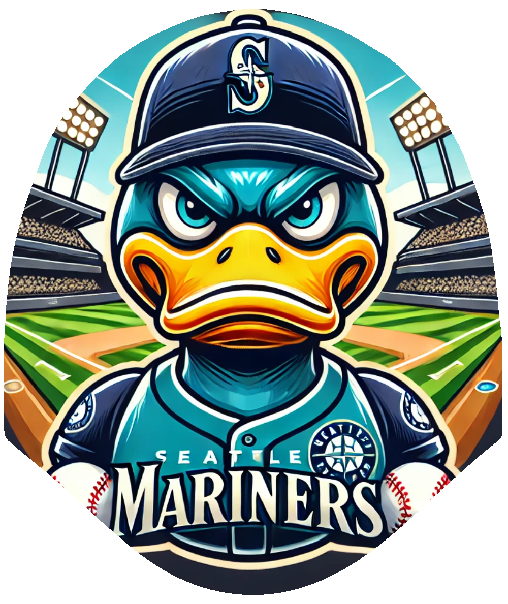 Duck Baseball - Mariners Inspired Car Headrest Cover by HeadzRest