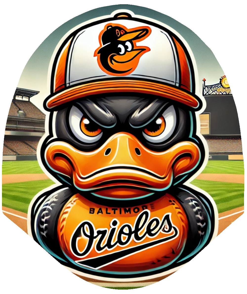 Duck Baseball - Orioles Inspired Car Headrest Cover by HeadzRest