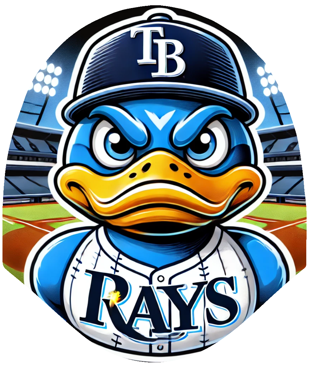 Duck Baseball - Rays Inspired Car Headrest Cover by HeadzRest