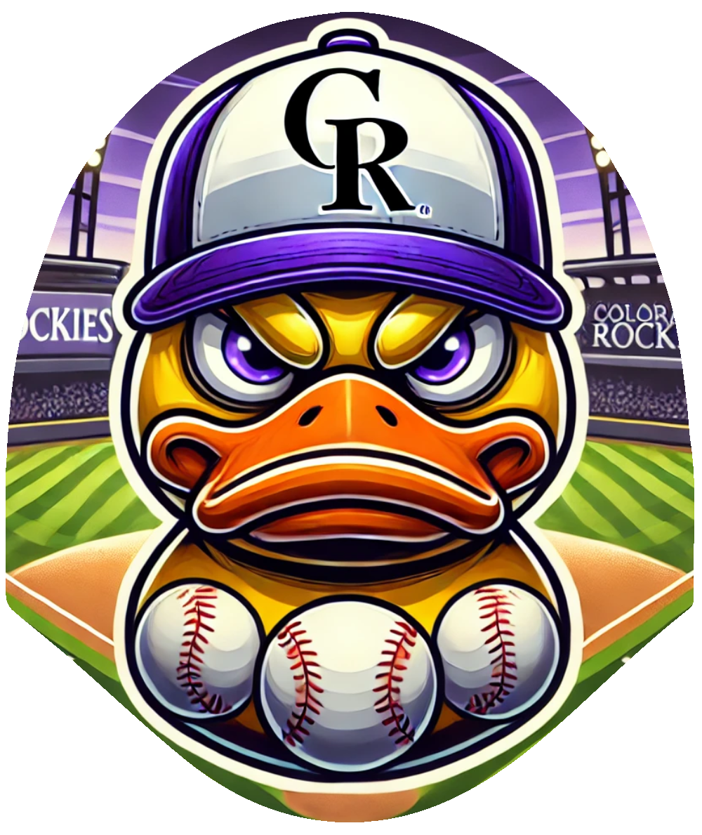 Duck Baseball - Rockies Inspired Car Headrest Cover by HeadzRest