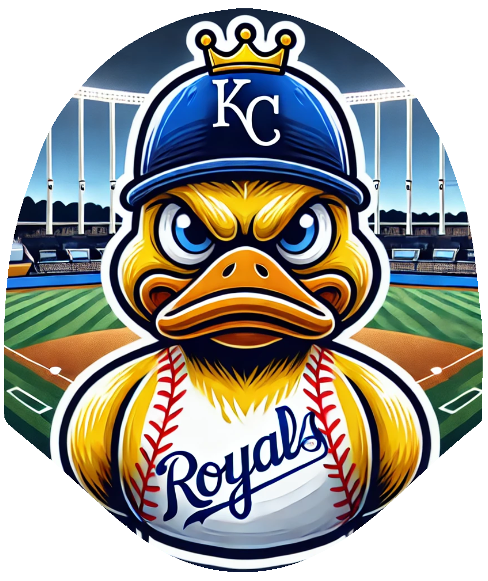 Duck Baseball - Royals Inspired Car Headrest Cover by HeadzRest