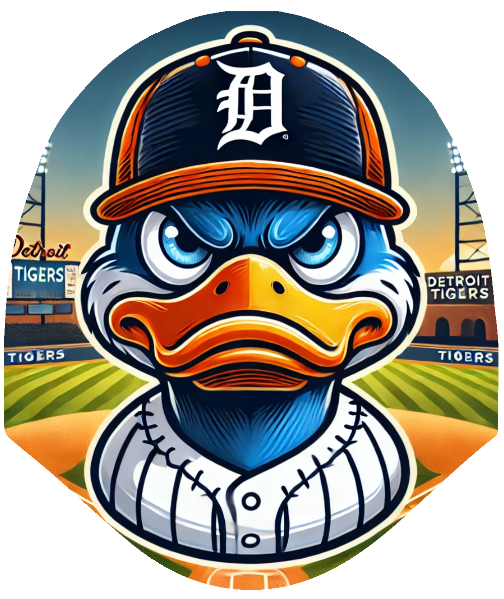 Duck Baseball - Tigers Inspired Car Headrest Cover by HeadzRest