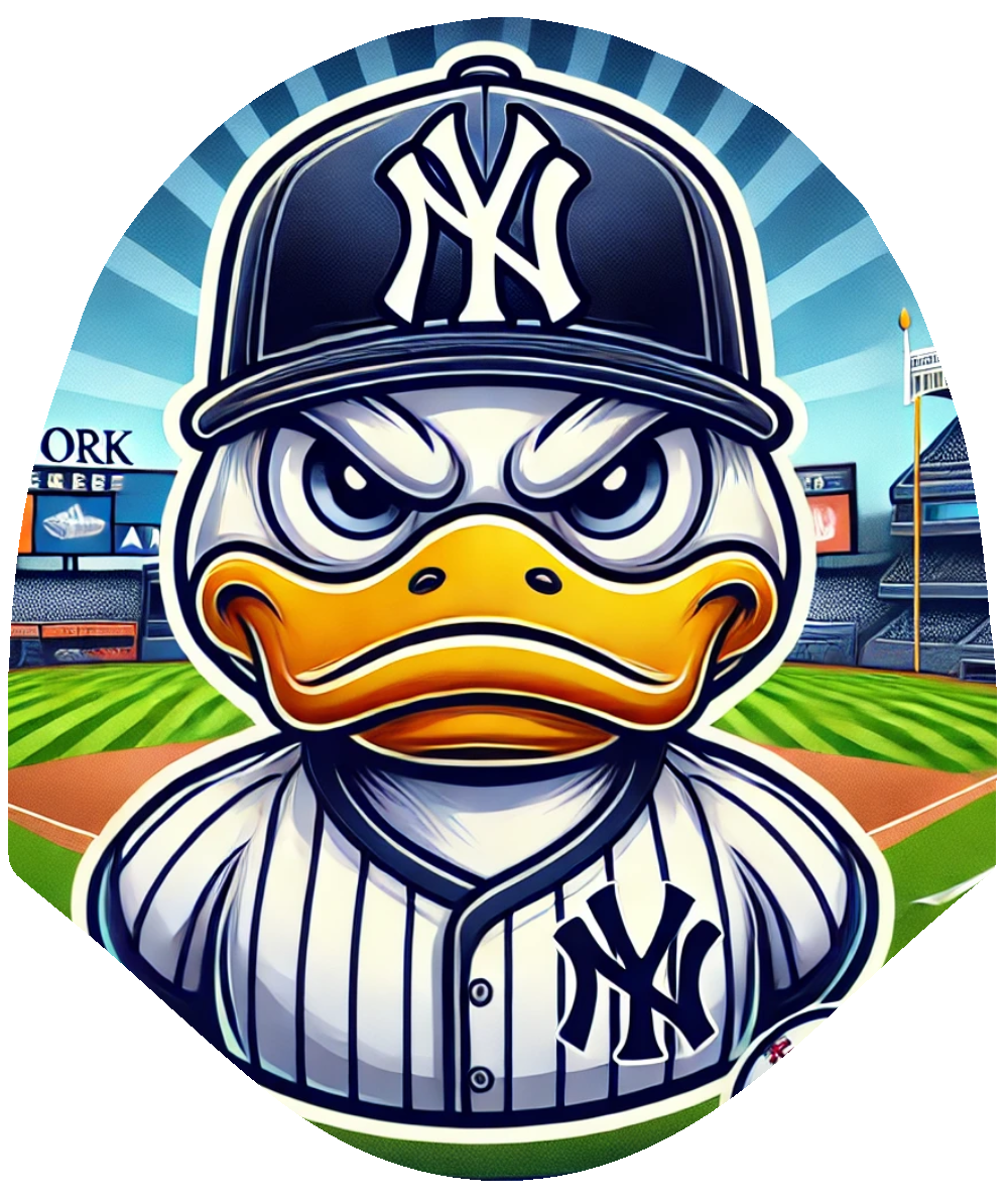 Duck Baseball - Yankees Inspired Car Headrest Cover by HeadzRest