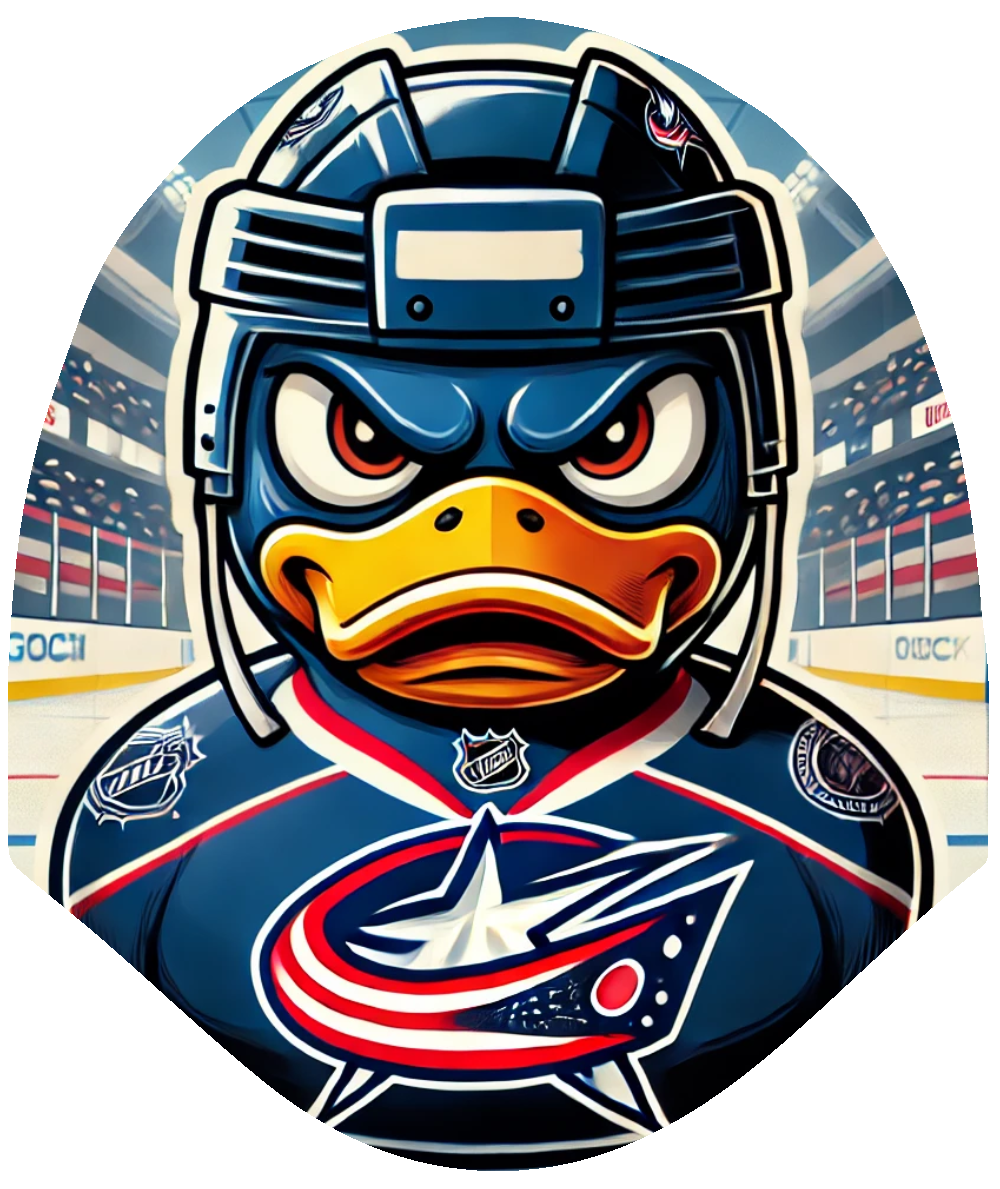 Duck Hockey - Bluejackets Car Headrest Cover by HeadzRest