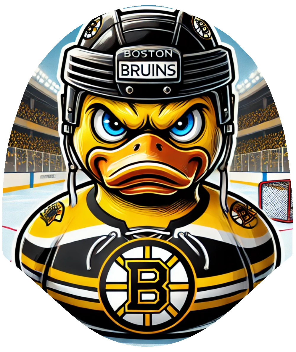 Duck Hockey - Bruins Car Headrest Cover by HeadzRest