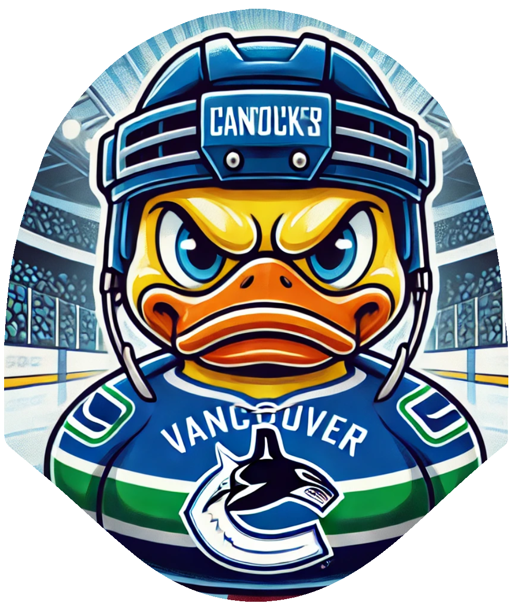 Duck Hockey - Canucks Car Headrest Cover by HeadzRest