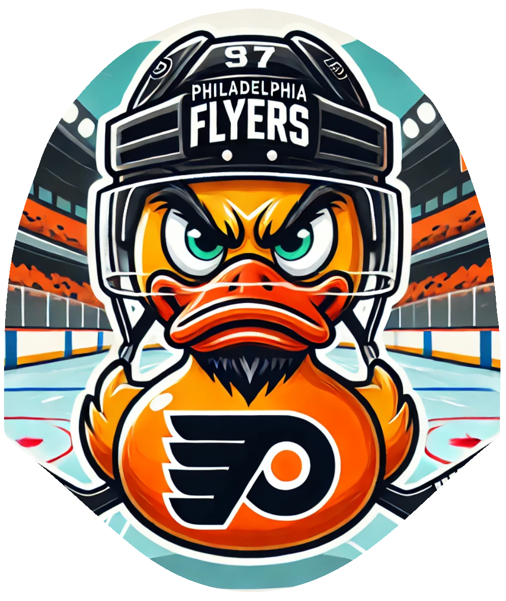 Duck Hockey - Flyers Car Headrest Cover by HeadzRest