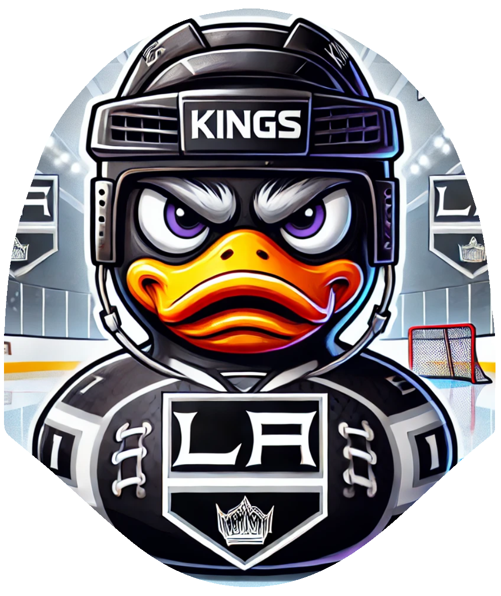Duck Hockey - Kings Car Headrest Cover by HeadzRest