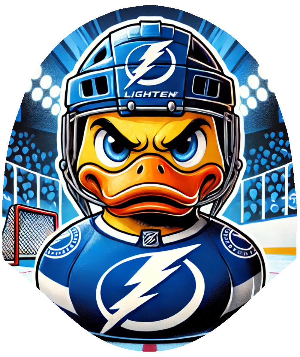 Duck Hockey - Lightning Car Headrest Cover by HeadzRest