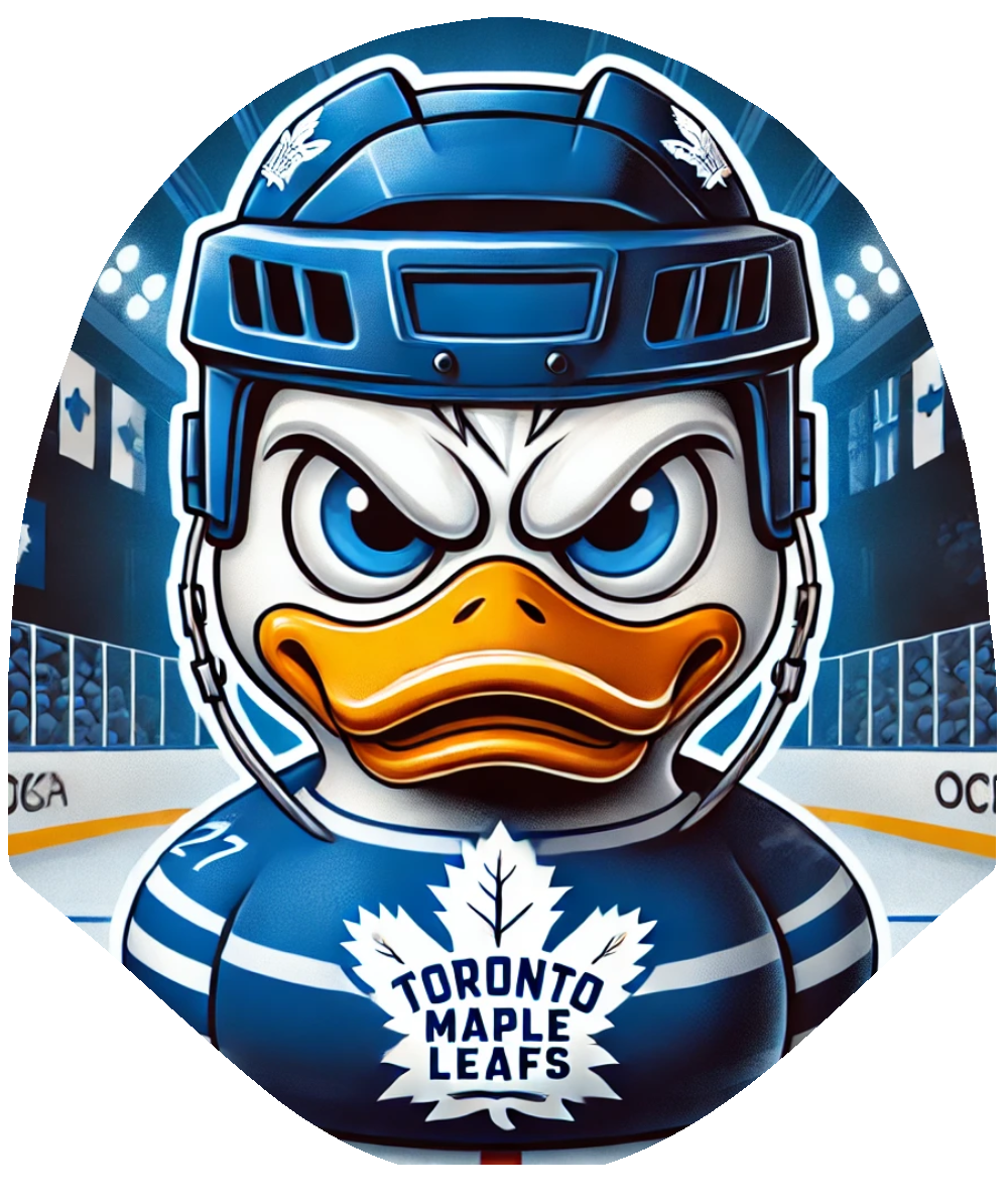 Duck Hockey - Maple Leafs Car Headrest Cover by HeadzRest
