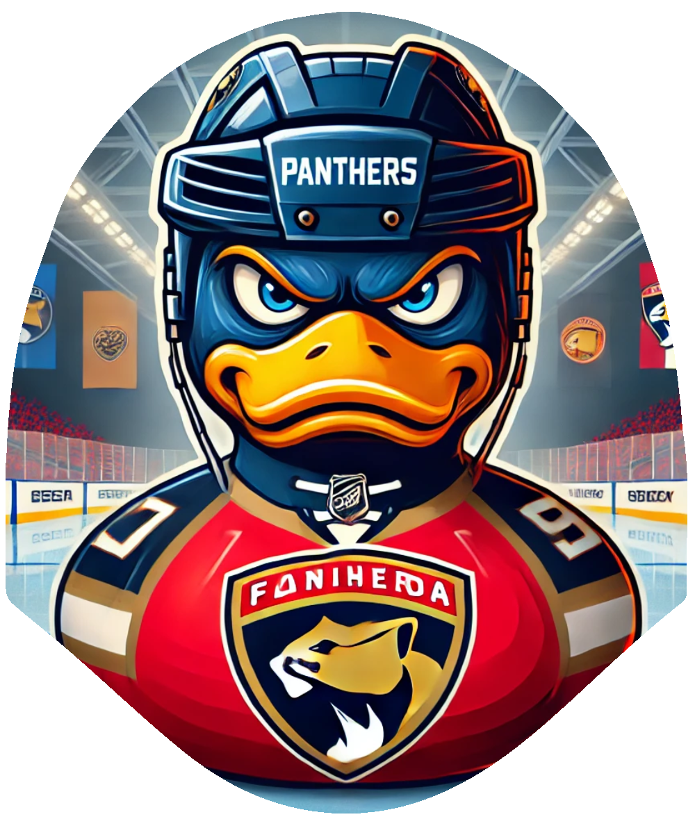 Duck Hockey - Panthers Car Headrest Cover by HeadzRest