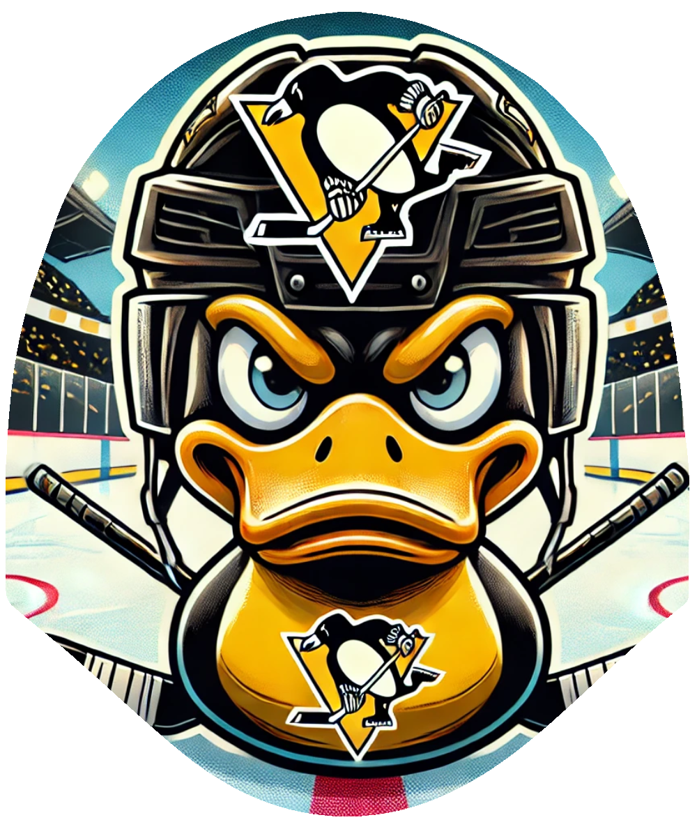 Duck Hockey - Penguins Car Headrest Cover by HeadzRest