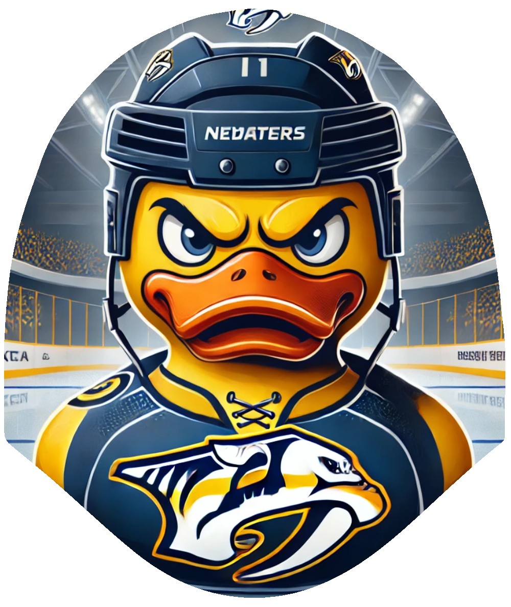 Duck Hockey - Predators Car Headrest Cover by HeadzRest