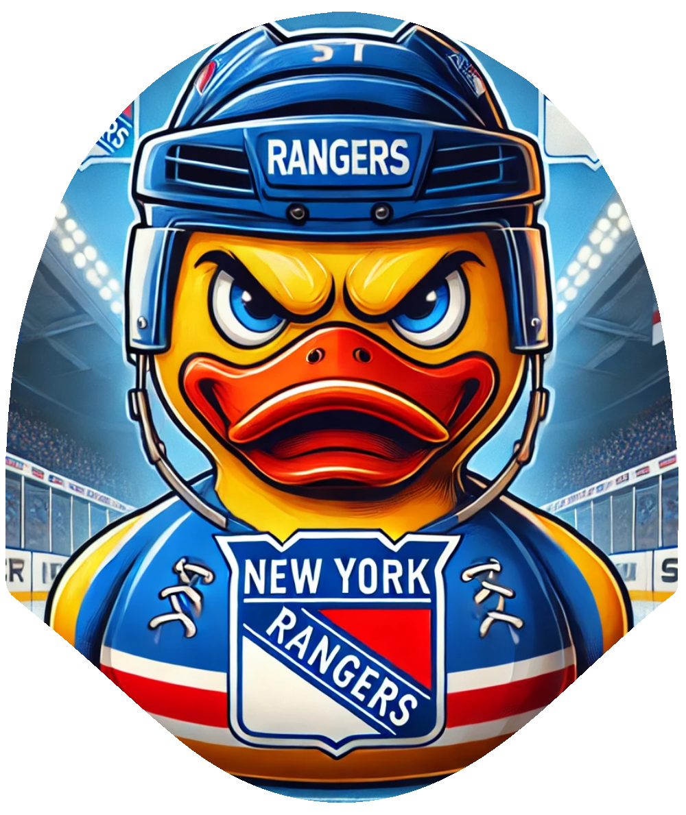 Duck Hockey - Rangers Car Headrest Cover by HeadzRest