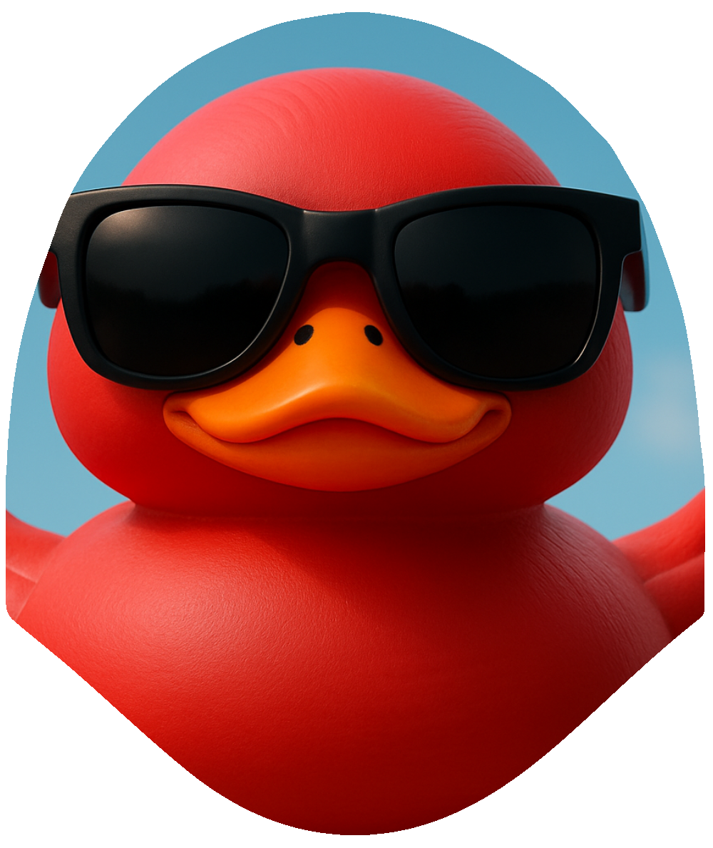 Duck - Jeep Red Car Headrest Cover by HeadzRest