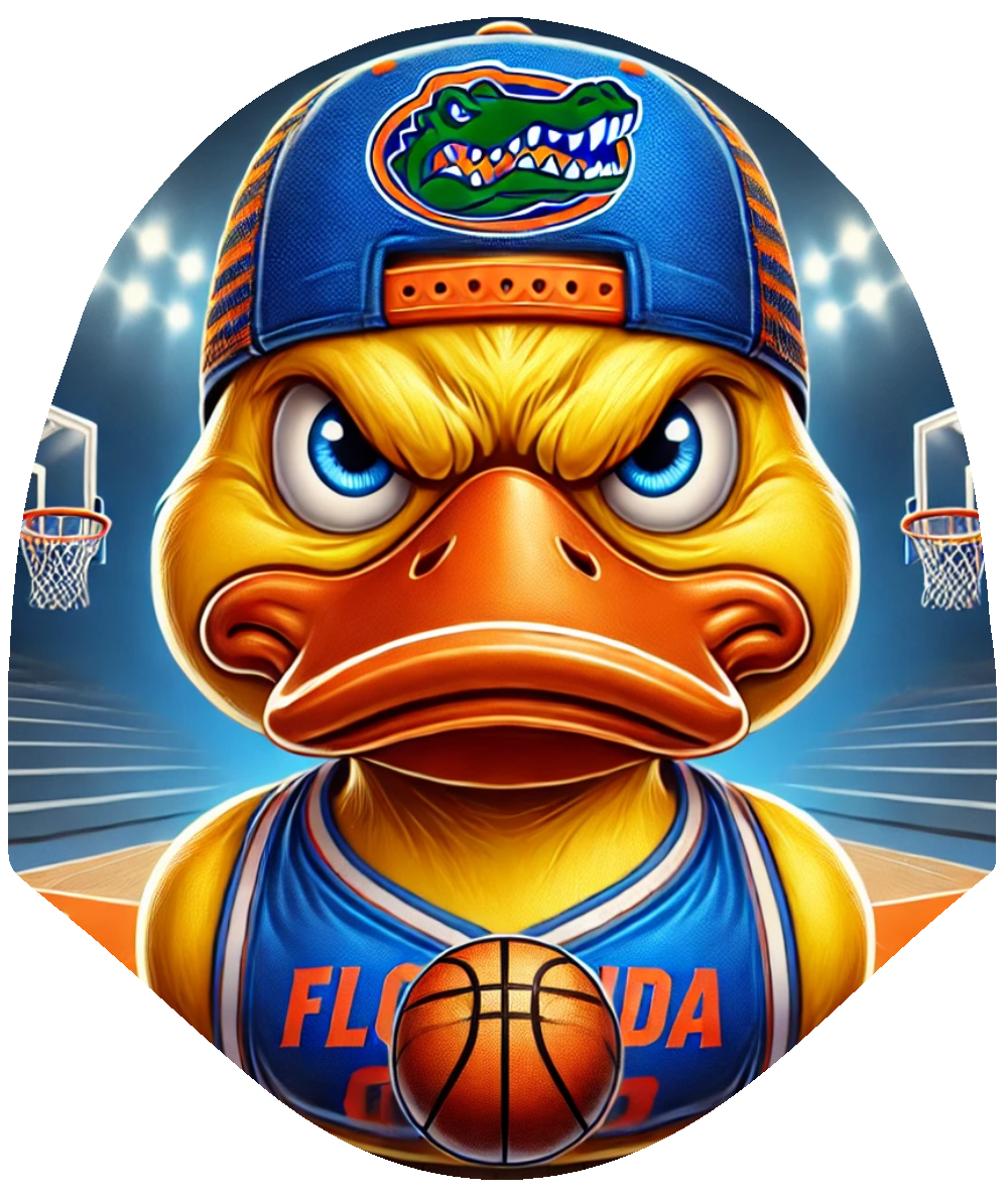 Duck Basketball (MM) - Florida Gators Car Headrest Cover by HeadzRest
