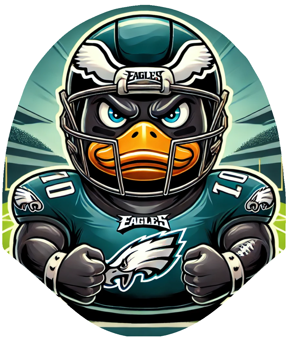 Duck Football - Eagles Car Headrest Cover by HeadzRest