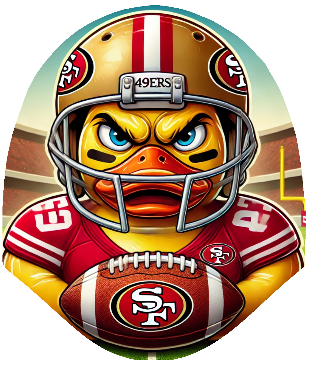 Duck Football - Niners Car Headrest Cover by HeadzRest