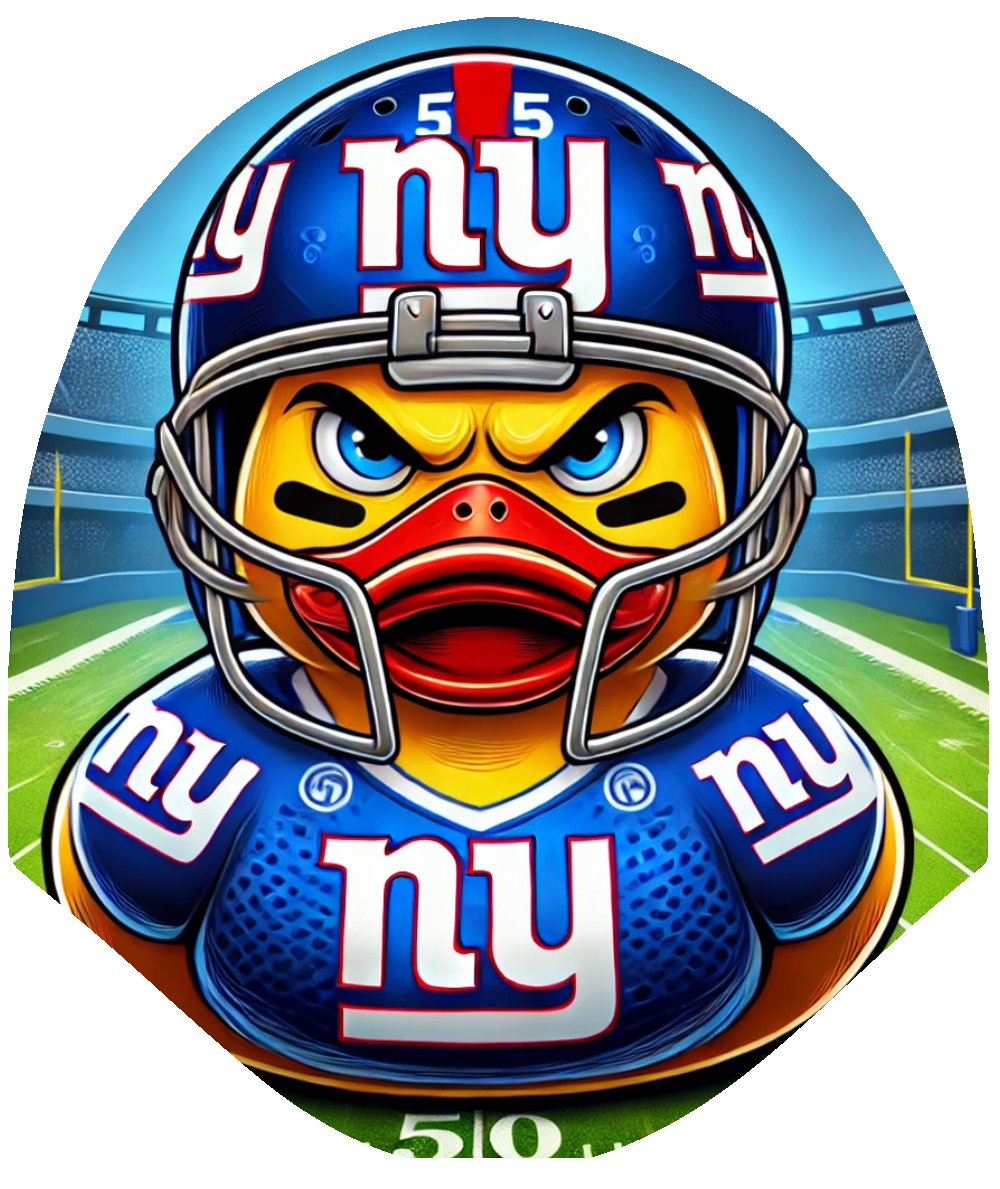 Duck Football - Giants Car Headrest Cover by HeadzRest