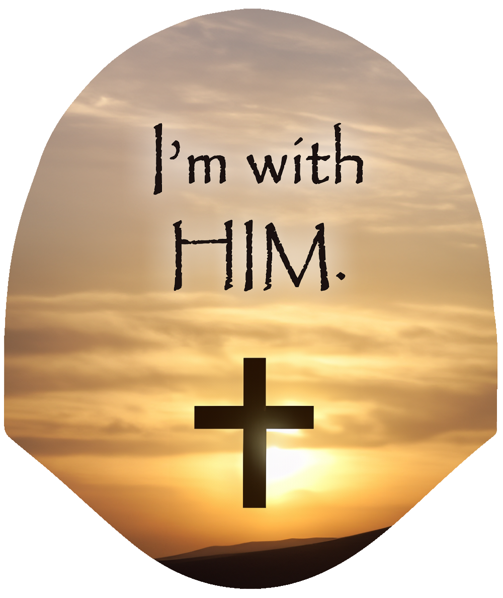 Spiritual - I'm With Him Car Headrest Cover by HeadzRest
