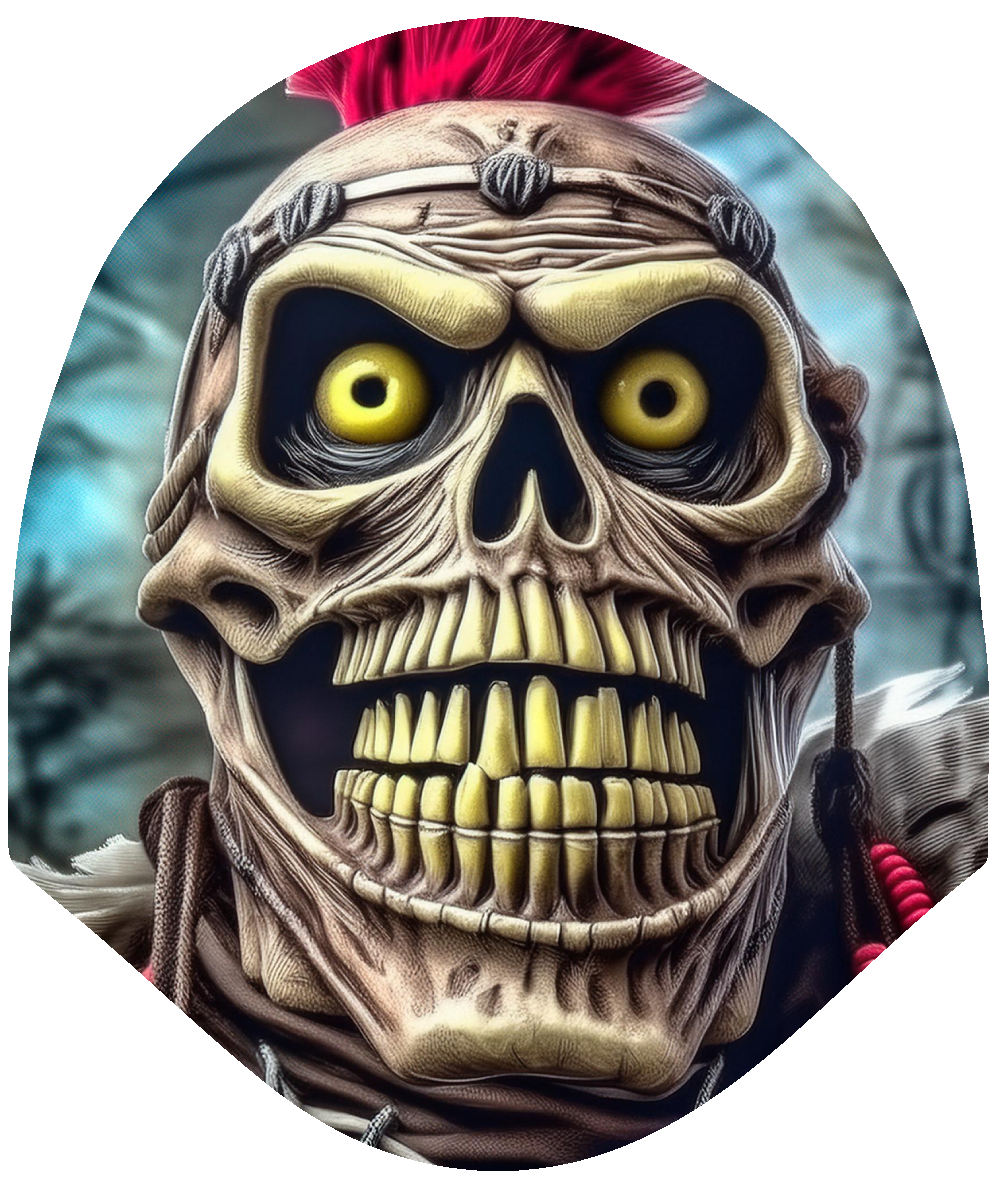 Halloween - Bone Warrior Car Headrest Cover by HeadzRest