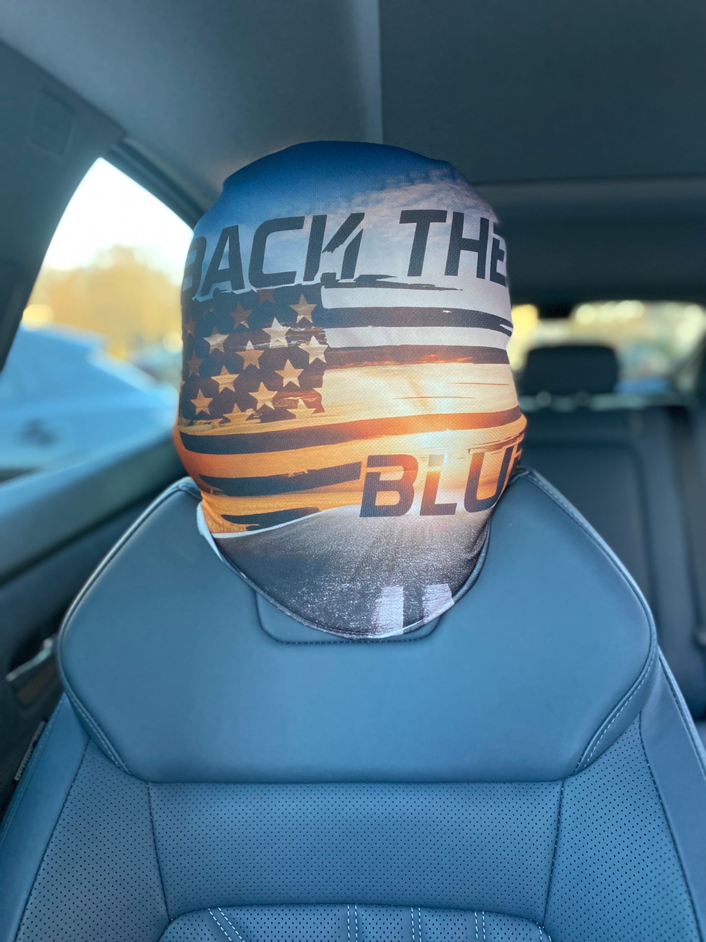 Patriotic - Back the Blue – Police Support Car Headrest Cover by HeadzRest