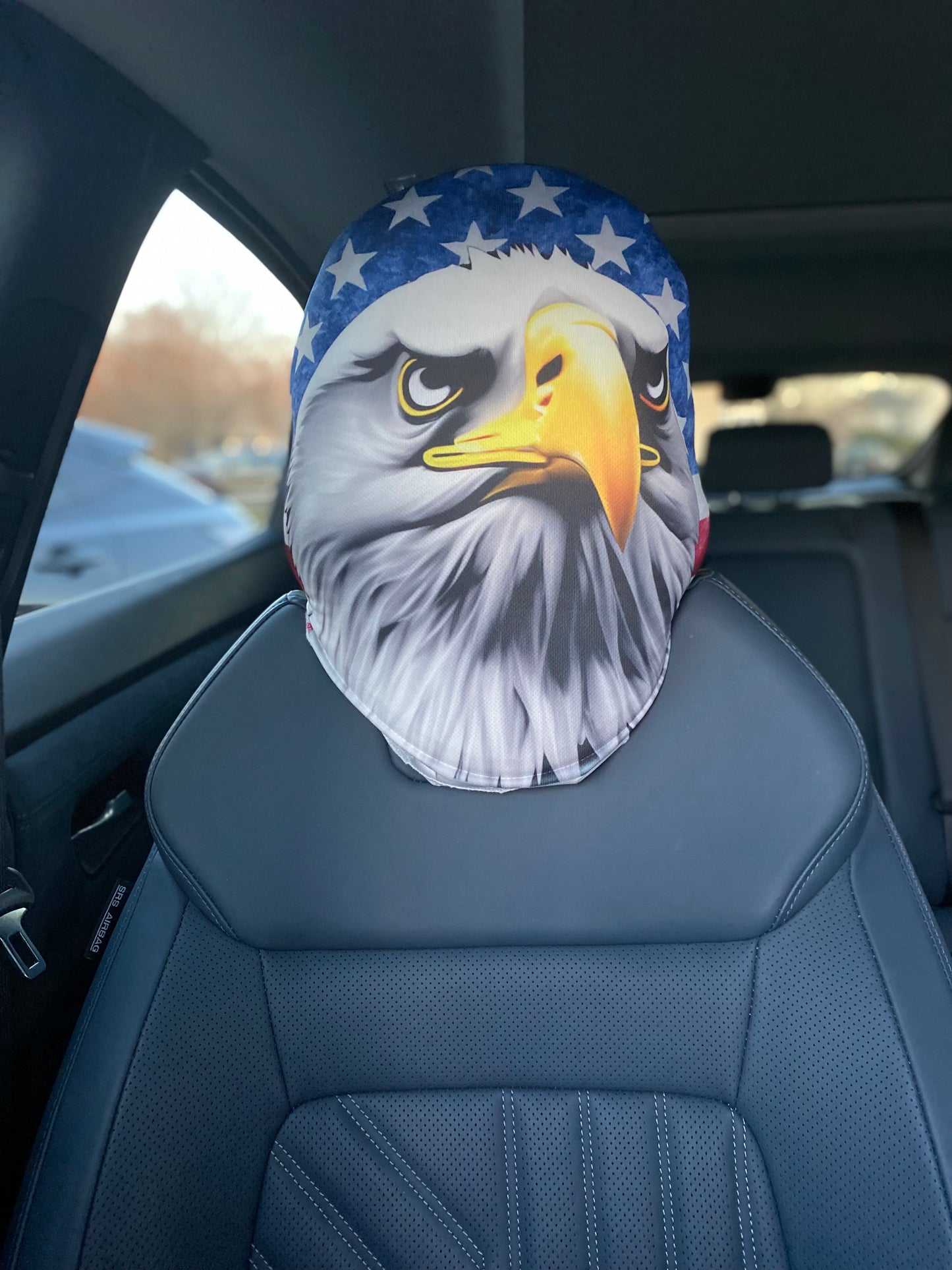 Patriotic Eagle – USA Pride Car Headrest Cover by HeadzRest