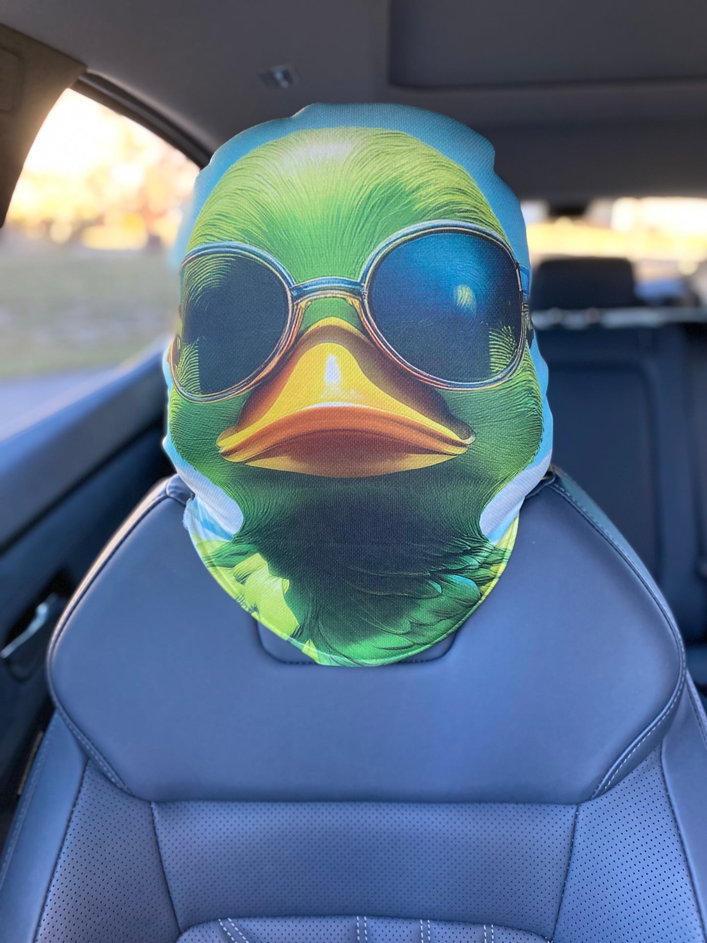 Duck – Jeep Green Car Headrest Cover by HeadzRest