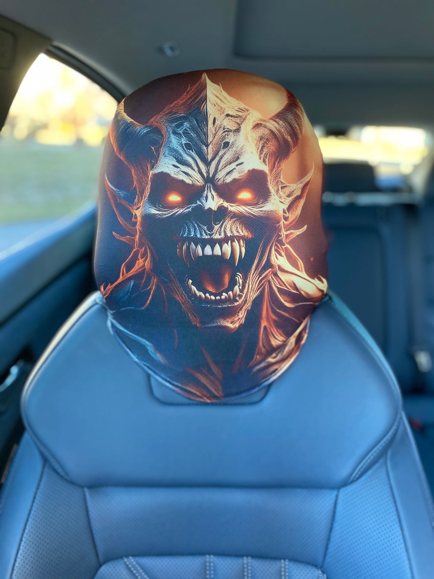 Demonic Fury – Car Headrest Cover by HeadzRest