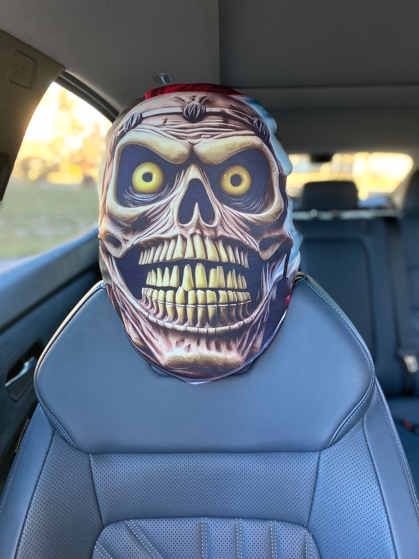 Halloween - Bone Warrior Car Headrest Cover by HeadzRest