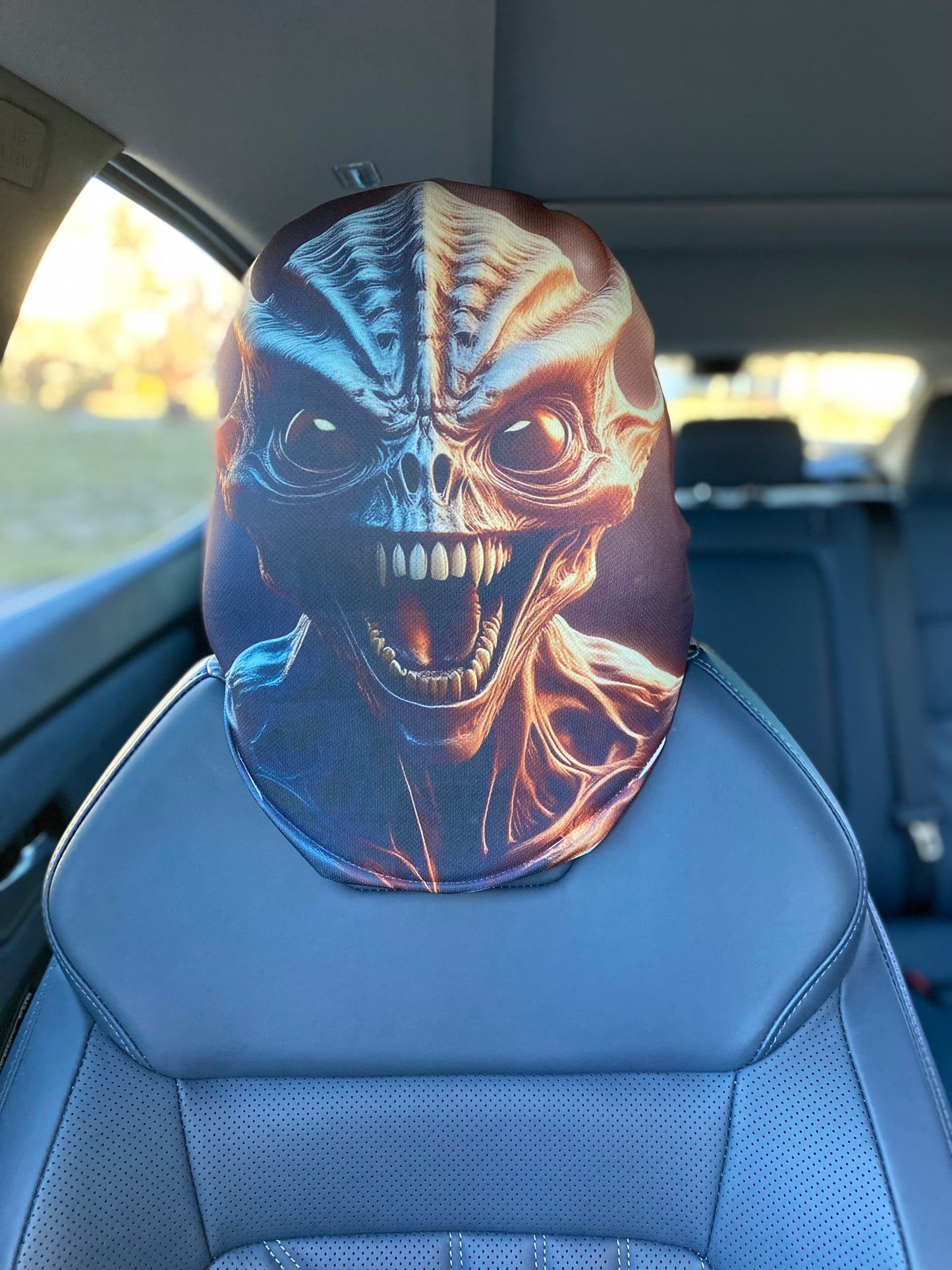 Halloween - Alien Fiend – Outer Realm Horror Car Headrest Cover by HeadzRest
