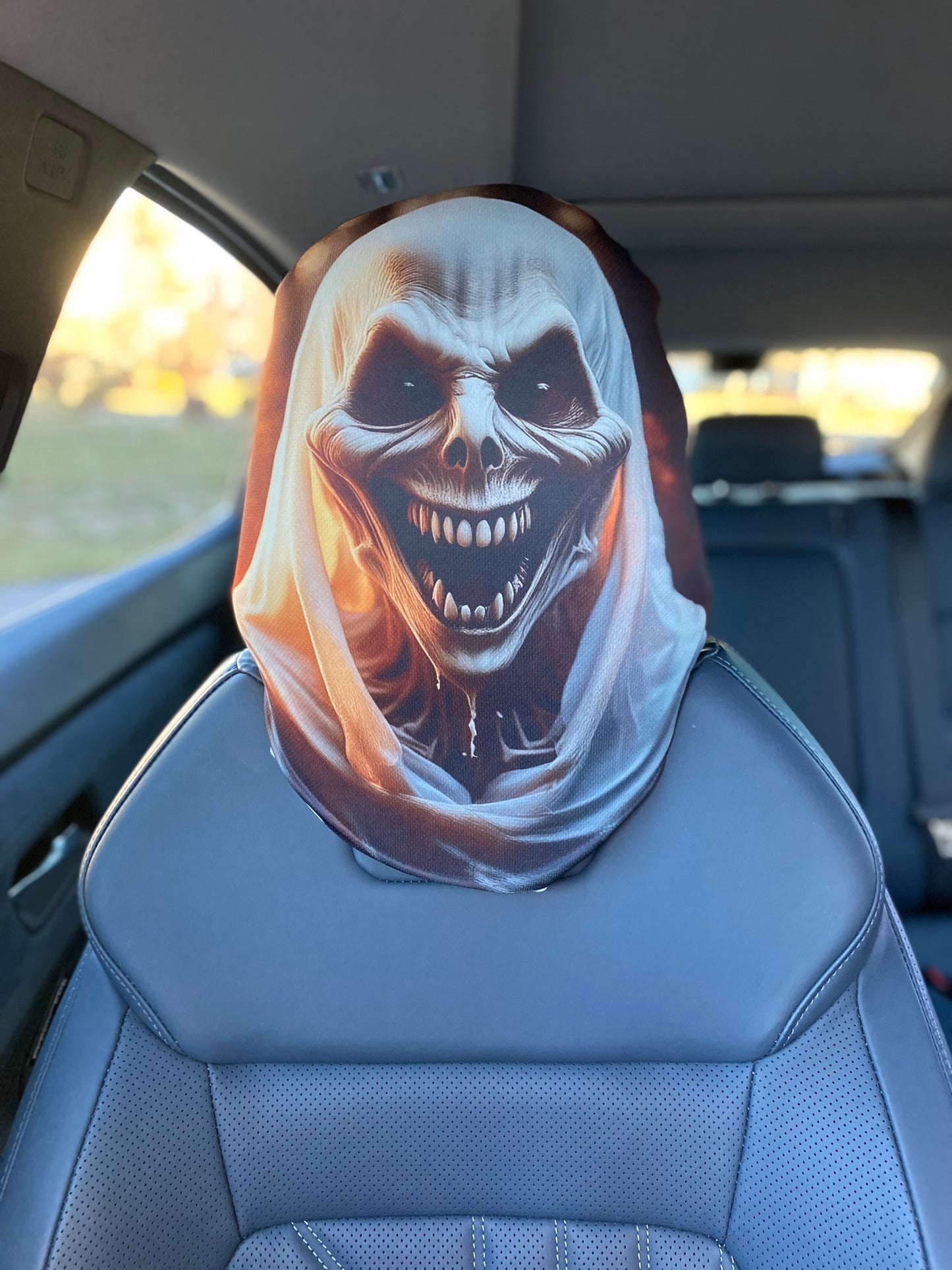 Phantom Reaper – Ghostly Scream Car Headrest Cover by HeadzRest