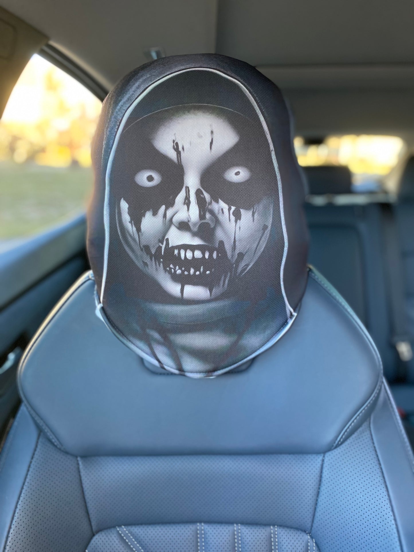 Possessed Sister – Horror Nun Car Headrest Cover by HeadzRest