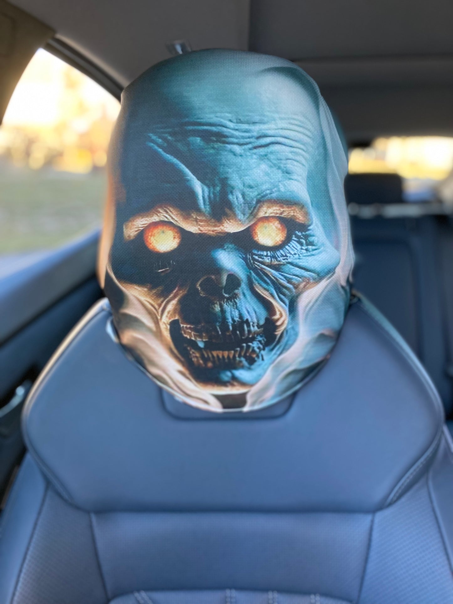 Phantom Skull – Haunted Spirit Car Headrest Cover by HeadzRest