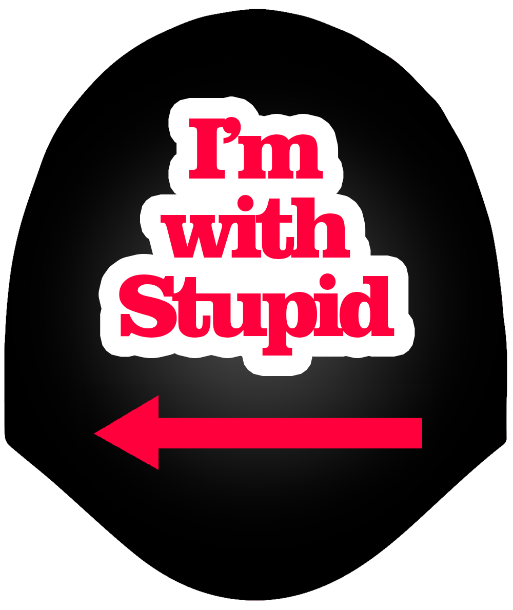 I'm With Stupid (Left Arrow) – Car Headrest Cover by HeadzRest