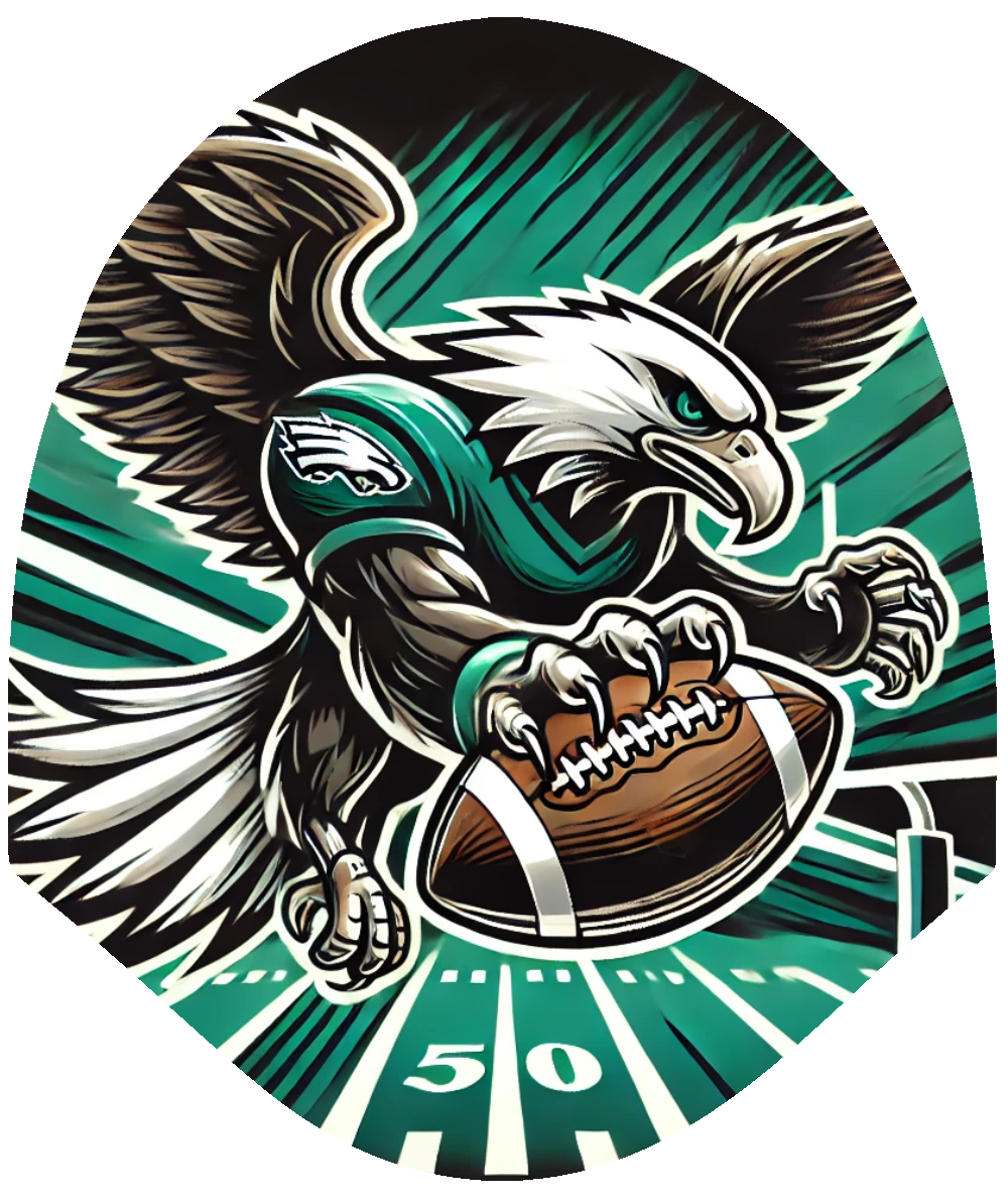 Football - Eagle Gridiron Car Headrest Cover by HeadzRest