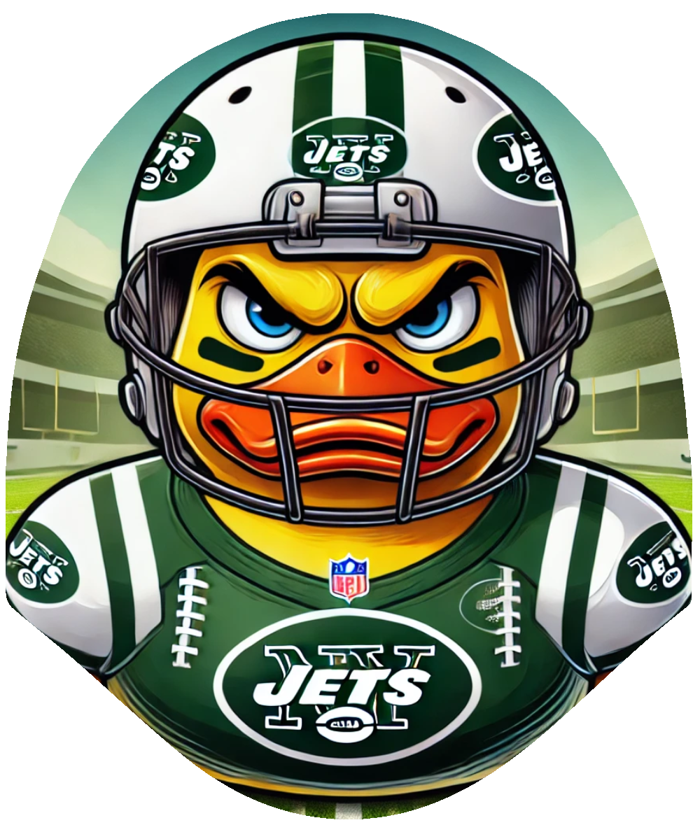 Duck Football - Jets Car Headrest Cover by HeadzRest