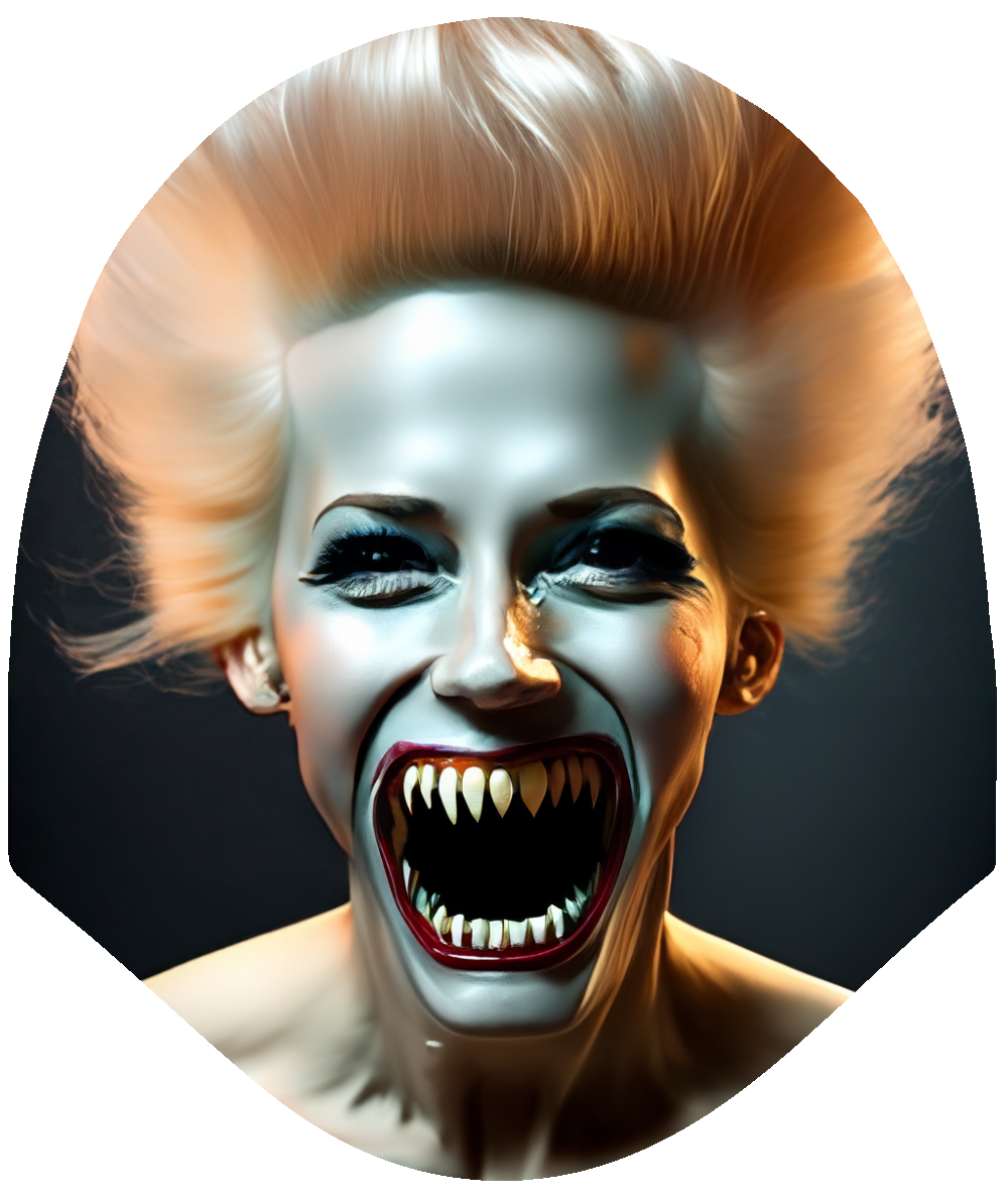 Vamp Queen – Horror Scream Car Headrest Cover by HeadzRest